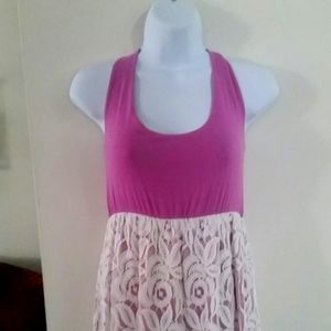 Pinkblush lace detail maxi maternity dresd